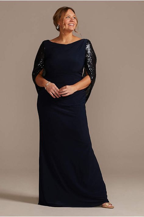 View Long Oleg Cassini Dress at David's Bridal Mother Of Groom Dresses Plus Size, Chocolate Twinkie, Plus Size Sheath Dress, Rich Husband, Mother Of The Bride Plus Size, Plus Size Evening Gown, Mother Dress, Mother Of The Bride Dresses Long, Mother Of Bride Outfits