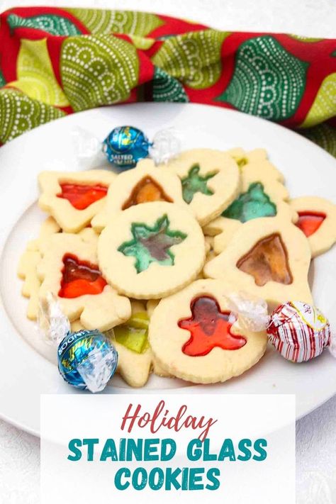 Window Cookies, Glass Cookies, Buttery Sugar Cookies, Stained Glass Cookies, Sugar Cookie Bars, Christmas Cookie Exchange, Cutout Sugar Cookies, Stained Glass Christmas, Christmas Menu