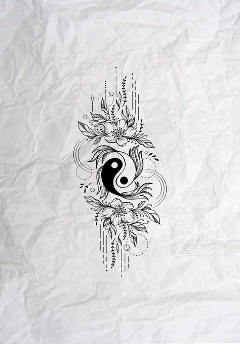 Ying Yang Tattoo, Self Love Tattoo, Yin Yang Tattoos, Tattoo Style Drawings, Tattoo Design Book, Celtic Tattoos, Symbols Of Strength, Tattoo Designs And Meanings, Simplistic Tattoos