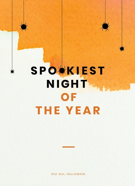 Spookiest night of the year vector template Halloween | free image by rawpixel.com / wan Halloween Graphic Design, Email Header, Halloween Invitation Card, Restaurant Graphics, Halloween Template, Fall Moodboard, Halloween Party Poster, Holiday Marketing, Halloween Text