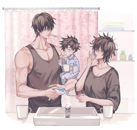 Fushiguro Family, Gojo Suguru, Anime Bebe, Anime Family, Anime Dad, Anime Baby, Fanarts Anime, Dark Anime, Cute Anime Guys