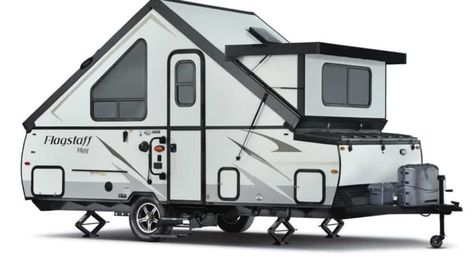 9 Best A-Frame Campers of 2021 You Have to See Pop Up Campers, A Frame Camper, A Frame Trailer, Travel Trailer Floor Plans, Camper Flooring, Small Camping Trailer, Lightweight Travel Trailers, Used Rvs For Sale, Trailer Life