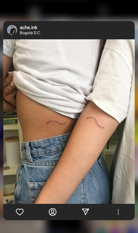 Always And Forever Tattoo Couple, Tiny Sister Tattoos For 2, Wave Tattoo Arm, Always And Forever Tattoo, Siblings Tattoo For 3, Sibling Tattoos For 3, Bff Couple, Couple Instagram, Forever Tattoo