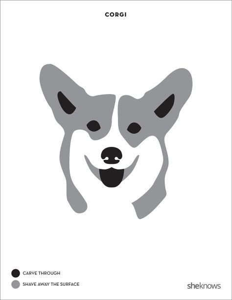 www.sheknows.com pets-and-animals slideshow 7238 dog-breed-pumpkin-carving-patterns french-bulldog-4 Dog Pumpkin Carving, Pumpkin Carving Printables, Corgi Pumpkin, Pumkin Ideas, Bull Images, Bulldog Images, Dog Stencil, Woodburning Ideas, Pumpkin Stencils