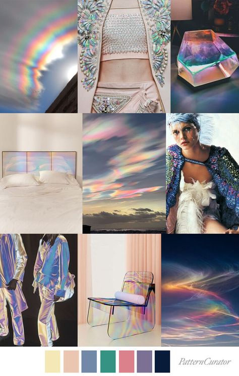 Pattern Curator color, print & pattern trends, concepts, insights and inspiration Fashion Design Inspiration Board, Mood Board Fashion Inspiration, Pattern Curator, Fashion Trending Moodboard, Inspiration Moodboard, Iridescent Color, Fashion Trend Forecast, Textil Design, Color Trends Fashion