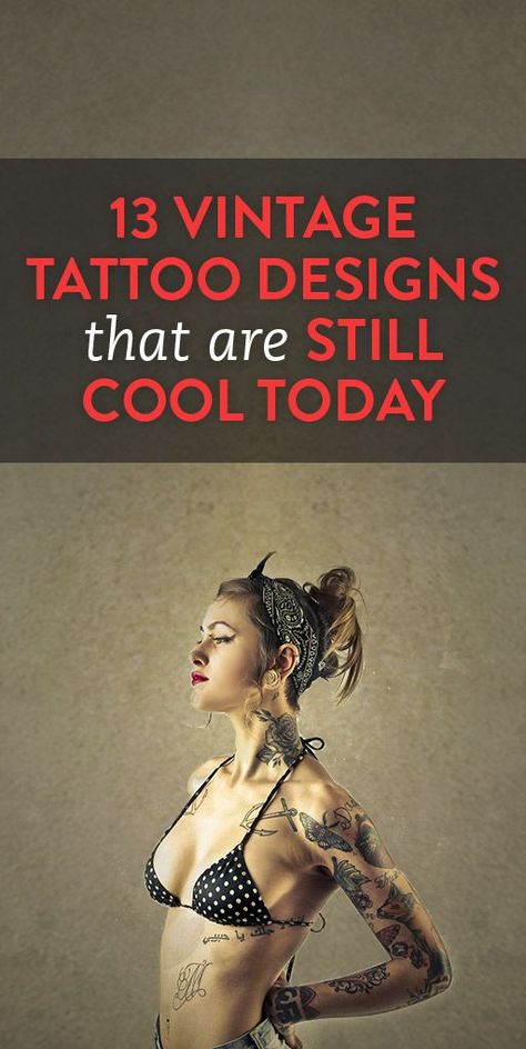 13 Vintage Tattoo Designs That Are Still Cool Today Vintage Tatoos Ideas, Tattoo About Time, Nothing Is Permanent Tattoo, Not Today Tattoo, Fashion Tattoo Ideas, Designer Tattoo Ideas, Style Of Tattoos, Fun Tattoo Ideas, Vintage Tattoo Ideas