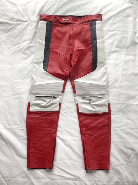 Leather Biker Pants, Pants Drawing, Red Motorcycle, Moto Pants, Biker Pants, Motorcycle Pants, Men's Bottoms, Mens Fashion Streetwear, Martin Margiela