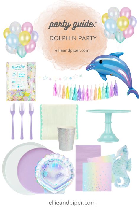 Ocean Animal Party, Barbie Dolphin Magic Birthday Party, Dolphin Birthday Party Ideas, Dolphin Birthday Party, Dolphin Cake, Dolphin Birthday Parties, Dolphin Birthday, Dolphin Cakes, Magic Birthday Party