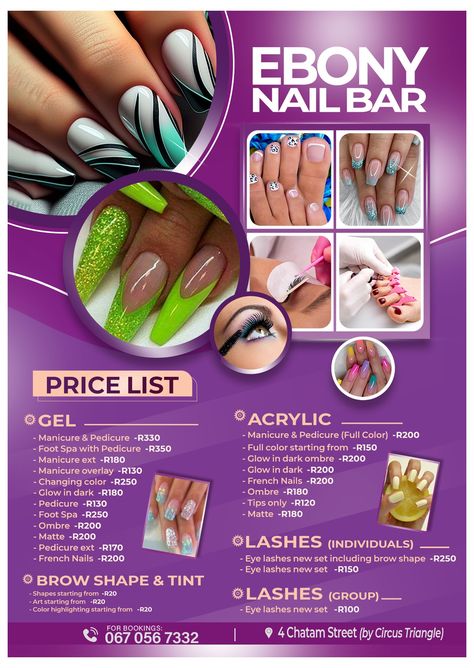 Manicure/Pedicure Nails Flyer Design, Nail Banner, Hair Poster Design, Fresh Branding, Salon Promotions, Tv Showcase, Hair Poster, Profile Template, Creative Media