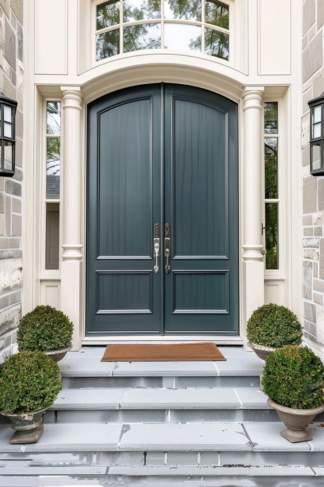 Choose from timeless classics with 52 front door color ideas. Enhance your home's entrance with hues that never go out of style. #TimelessClassics #FrontDoorColor Main Door Color Ideas, Main Door Color, Front Door Color Ideas, Door Color Ideas, Front Door Color, Custom Entry Doors, Doors Modern, Living Room Loft, House Front Door