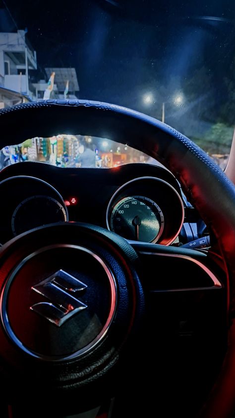 Swift Night Drive, Red Swift Car, Swift Car Snap, Settle Wallpapers, Cigratte Wallpaper, Never Settle Wallpapers, Swift Car, Creative Snapchats, Fake Photo Sick