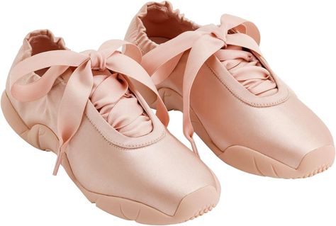 Amazon.com | JW PEI Women's Flavia Ballerina Sneakers | Fashion Sneakers Ballerina Sneakers, Girly Sneakers, Jw Pei, Ballerina Style, Girly Fashion, Sneaker Heels, Fashion Sneakers, Satin Fabric, Sneakers Fashion