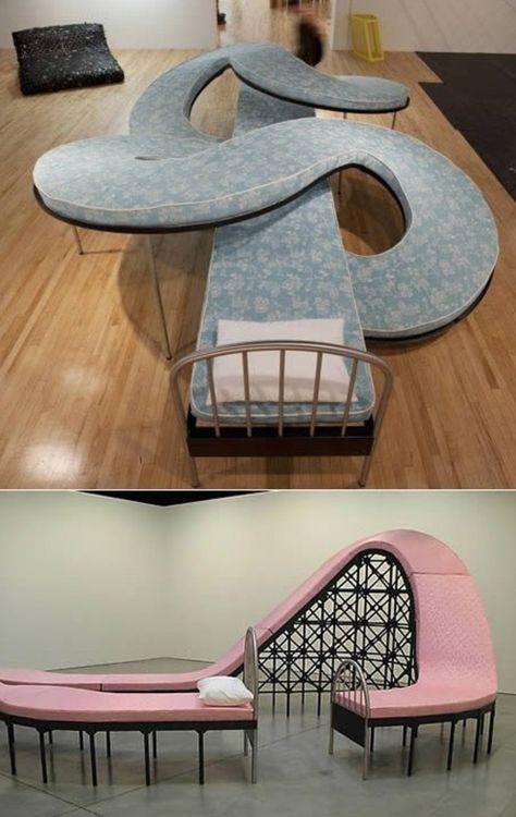 Crazy bed Coolest Beds, Awesome Beds, Slide Bed, Awesome Bed, Weird Beds, Bed Humor, Dreams Beds, Roller Coasters, Coaster Furniture