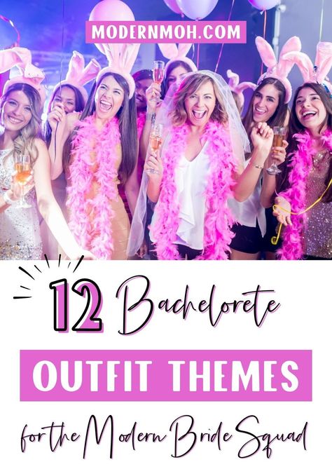 Get ready to turn heads with our top 12 bachelorette outfit themes for the modern bride squad. From timeless classics to trendy ensembles, discover the perfect bachelorette night out outfit themes to celebrate in style. The girls will love these bachelorette party matching outfits. Explore the best bachelorette costume ideas now! | Bachelorette Party Themes Bachelorette Costume Ideas, Bachelorette Night Out Outfit, Bachelorette Party Matching Outfits, Bachelorette Night Out Outfit Themes, Party Matching Outfits, Bachelorette Costume, Bachelorette Party Outfit Themes, Bachelorette Attire, Bachelorette Party Budget