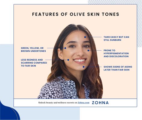 Olive Skin Tone - Features, Undertones, Makeup Tips & More Olive Skin Undertone, Nails For Olive Skin Tone, Nails For Olive Skin, Olive Skin Tone Clothes, Olive Undertone Skin, Makeup For Olive Skin Tone, Pale Olive Skin Tone, Light Olive Skin Tone, Olive Skin Tone Makeup