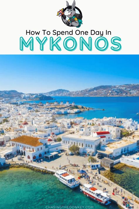 Greece Travel Blog: Is one day in Mykonos worth it? Here is how you can spend one day in Mykonos, whether you arrive via cruise, plane or ferry. #Mykonos #Greece #MykonosTravel #GreeceTravel Things To Do In Mykonos, Greece Bucket List, Nightlife Aesthetic, Greek Islands Vacation, Greece Destinations, Trip To Greece, Greece Mykonos, Greece Beach, Mykonos Town