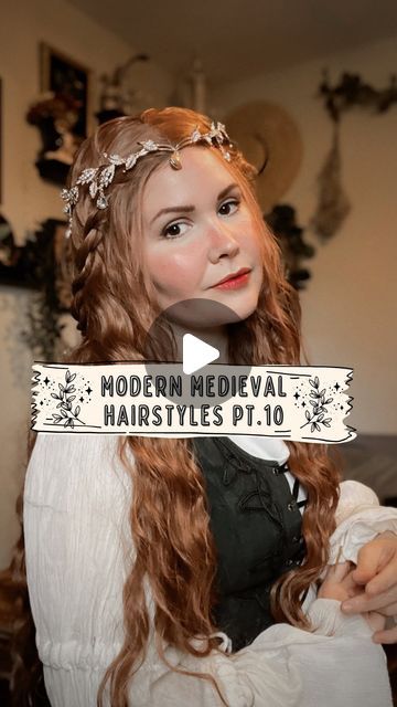 Diy Hobbit Costume Women, Pirate Hair Styles Female, Renn Faire Hair, Ren Fest Hairstyles, Ren Fest Hair, Medival Hairstyle Easy, Hobbit Hairstyles, Ren Faire Hairstyles, Ren Faire Hair