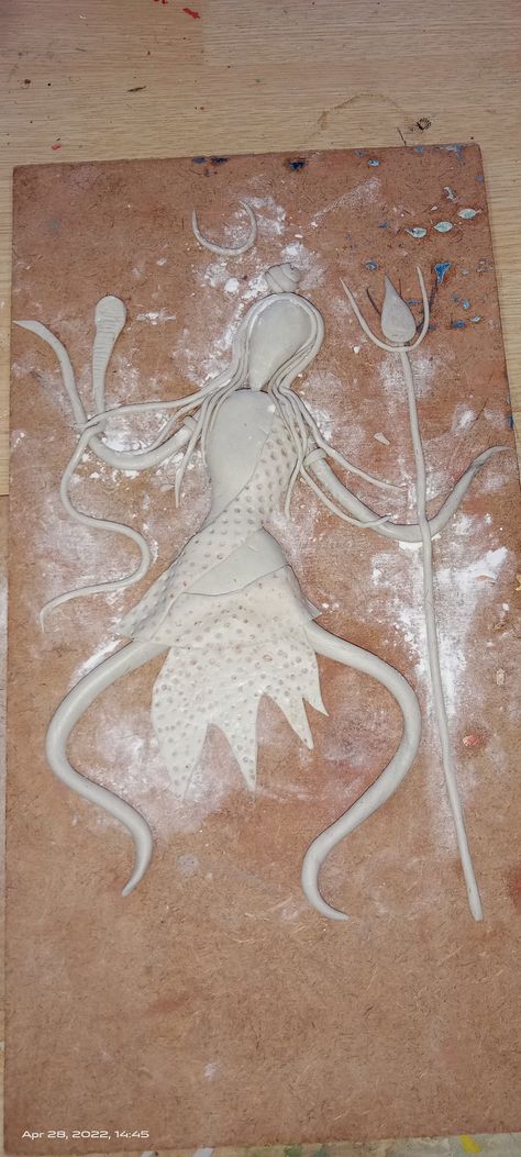 Molded clay on MDF board Mdf Board, Molding Clay, Decorations Ideas, Decoration Ideas, Home Decor, Home Décor