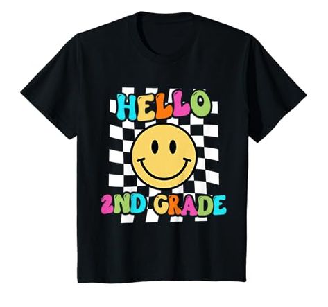 Hello 2nd Grade Retro Back to School Teacher Student Gift T-Shirt School's Out For Summer, Teacher Team, Go Back To School, First Day Of School Outfit, School Team, Kindergarten Teachers, Last Day Of School, Going Back To School, Teacher Tshirts