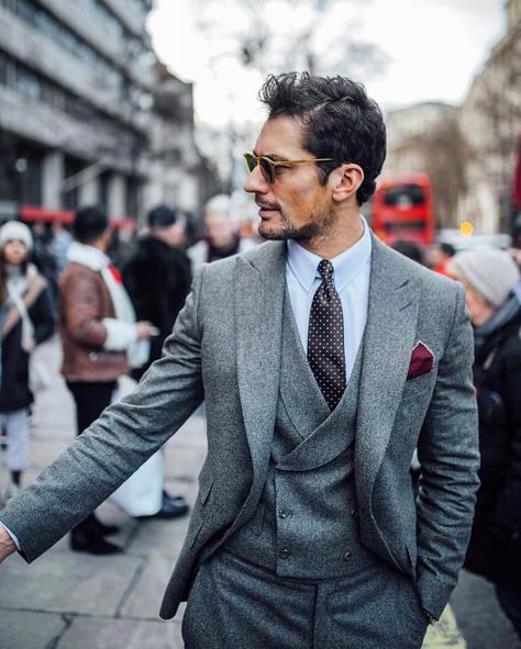 David Gandy on Instagram: “Hey, are you ready for Day 4? #LCM by @joincomb” Mens 3 Piece Suits, Herringbone Suit, Buckle Pants, Man In A Suit, Double Breasted Waistcoat, Custom Made Suits, David James Gandy, David James, Wedding Suits Groom