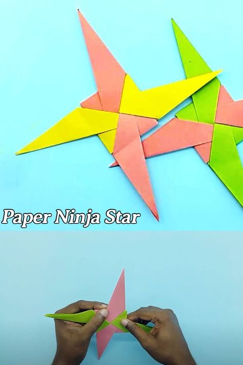 Origami Transforming Ninja Star, Ninja Star Origami, Paper Ninja Stars, Star Making, Paper Video, Ninja Star, How To Make Origami, Cool Paper Crafts, Easy Origami