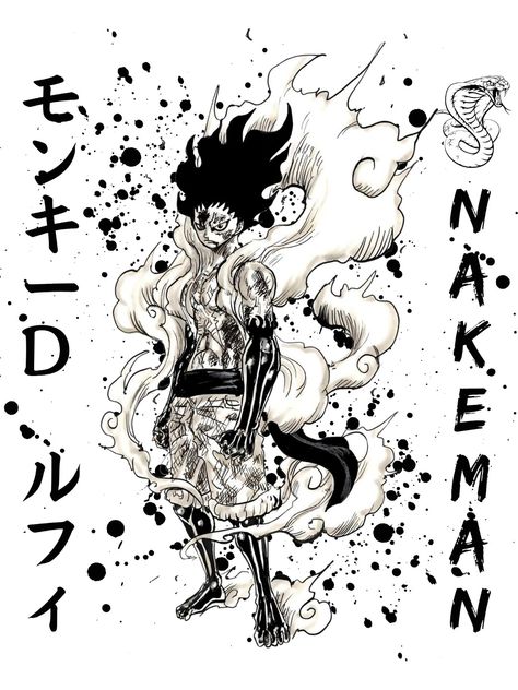 Luffy, gear 4, snake man, manga, anime, japanese, one piece, monkey d luffy, luffy t-shirt Luffy Gear 4 Snake Man Wallpaper, Luffy Gear 4 Snake Man Manga, Snake Man Luffy, Snakeman Luffy, Luffy Gear 4 Snake Man, Gear 4 Snakeman, Luffy Gear 3, Luffy Manga, Snake Man