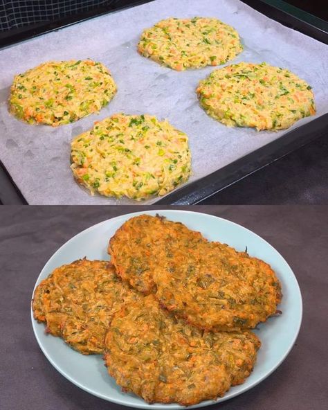 Zucchini Carrot Fritters Baked, Zucchini Vegetable, Vegetable Fritters, Homemade Chocolate Truffles, Savory Oatmeal, Baked Zucchini, Zucchini Recipe, Fritters Recipe, Cheese Sauce Recipe