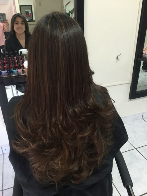 Natural highlights  #brunnete #babyhighlights Babyhighlights Balayage Brown, Brunnete Highlights, Natural Highlights On Black Hair, Baby Highlights, Productive Moms, Brown Henna, Highlights Natural, Kalamkari Designs, Long Hair Images