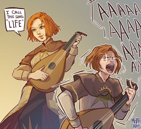 [No Spoilers] [OC] Ah yes, Leliana's Song. Just how I remember it. : dragonage Dragon Age Leliana, Leliana Dragon Age, Dragon Age Oc, Dragon Age Memes, Grey Warden, Dragon Age Games, Dragon Age Series, Dragon Age 2, Dragon Age Origins