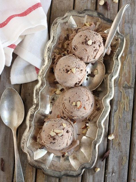 Chocolate Hazelnut Ice Cream - Completely Delicious Hazelnut Ice Cream, Ice Cream Makers, Chocolate Nuts, Ice Cream Popsicles, Make Ice Cream, Ice Cream Recipe, Chocolate Hazelnut, Homemade Ice Cream, Frozen Desserts