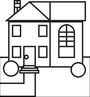 Simple House Coloring Page Dream House Drawing Sketch, Dream House Drawing, House Coloring Pages, Colour Drawing, Arte Aesthetic, House Colouring Pages, Pencil Pen, House Drawing, Kids Clipart