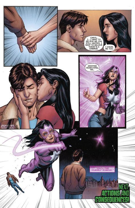 Carol Ferris & Hal Jordan in Green Lantern Vol 5 # 38 - Art by Billy Tan Hal And Carol, Carol Ferris Dc, Hal Jordan And Carol Ferris, Star Sapphire Dc, Carol Ferris, Comic Women, Power Rangers Comic, Green Lanterns, Dc Couples