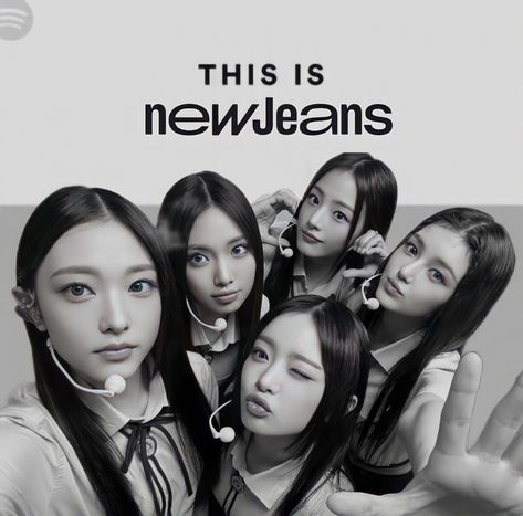 spotify this is icon | newjeans ot5 Newjeans Black And White Icon, New Jeans Poster Black And White, Newjeans Black And White, Newjeans Ot5, Newjeans Icons, Welcome To My Page, Kpop Posters, Black And White Wallpaper, Kpop Entertainment