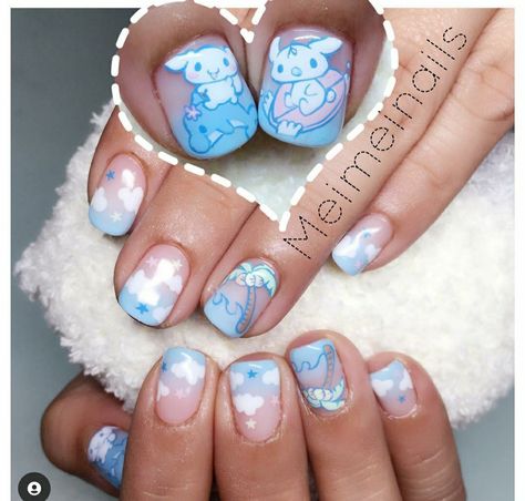 Cinnamon Roll Sanrio Nail Art, Cinnamon Roll Acrylic Nails Sanrio, Cinnamon Nails Sanrio, Cinnamon Roll Nail Art, Cinnamon Roll Sanrio Nails, Cinnamon Roll Nails Sanrio, Cinnamoroll Nail Art, Cinnamon Roll Nails, Cinnamoroll Nails