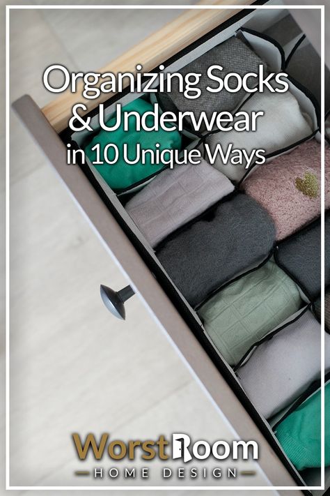 Organizing Socks & Underwear in 10 Unique Ways Organizing Socks, Bra Organization, Sock Organization, Diy Socks, Stance Socks, House Cleaning Tips, Short Socks, Clean Laundry, Clothes Organization