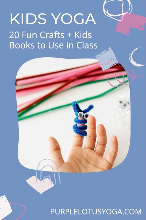 Yoga Crafts For Kids, Kids Yoga Themes, Yoga Crafts, Books And Crafts, Kids Yoga Games, Yoga Activities, Kid Yoga Lesson Plans, Meditation Kids, Somatic Therapy