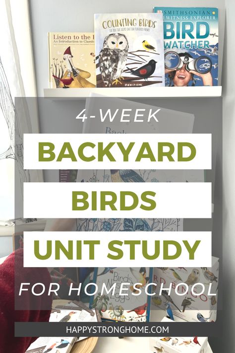 This backyard birds unit study for homeschool includes nature study, language arts, reading, art, and more. This collection of ideas and resources makes it easy for you to do an in-depth study on birds and the life of birds through science, nature, language arts, art, and more. These lesson ideas also help contribute to creativity and real-word learning, too! via @juliekieras Bird Study Homeschool, Bird Unit Study Elementary, Bird Study, Science Unit Studies, Nature Lessons, Homeschool Nature Study, Unit Studies Homeschool, Farm School, How To Start Homeschooling