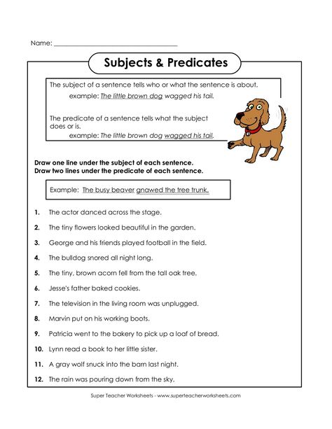 Subject Predicate Worksheet Pdf Subject And Predicate Worksheet Class 5, Subject And Predicate Worksheet 3rd Grade, Subject Predicate Worksheet 3rd Grade, Subject And Predicate Worksheets Grade 2, Subject And Predicate Worksheet, Subject Predicate, Grammar Work, Homework Worksheets, English Teaching Materials