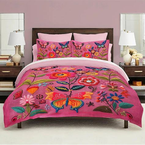 Vintage Butterfly Pattern Duvet Cover Set Set Soft 3-Piece Luxury Cotton Bedding Set Home Decor Gift King Queen Duvet Cover 2024 - $93.99 Romantic Bedrooms, Duvet Covers Cheap, Gamer Bedroom, Best Bedding Sets, Cotton Bedding Set, Mexican Home Decor, Pattern Duvet Cover, Luxury Bedding Set, Queen Duvet Cover