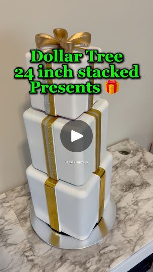 815K views · 33K reactions | Wow!! 🤩😲I love how this turned out! You can’t even tell these are the stacking gift sets from Dollar Tree!😍 #fyp #diy #reelsfacebook #dollartreefinds #christmas2024 #doitforyourself #creator #contentcreator #diyprojects #dollartree #lifestyleblogger #artsandcrafts #Christmas #christmasdecor #homedecor #elegantstyle #blingglamour | Regal Impress Dollar Tree Stacked Presents, Dollar Tree Stackable Presents, Stackable Pumpkins, Plastic Bag Crafts, Snow Crafts, Acrylic Nails Almond Shape, Nightmare Before Christmas Decorations, Dollar Tree Finds, Tree Craft