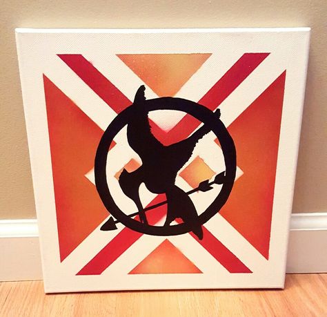 The Hunger Games Inspired Canvas Painting! Also available in prints! Head over to my Etsy page! https://www.etsy.com/shops/geekygiftsandgrabs Hunger Games Painting Ideas, Hunger Games Painting, Book Paintings, Painting Canvases, Paint And Sip, The Hunger Games, Birthday List, Ceiling Tiles, The Hunger