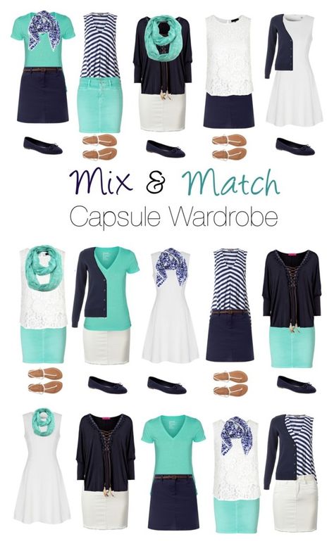 "Capsule Wardrobe: Navy and Mint" by mary-grace-see on Polyvore featuring Phase Eight, True Decadence, Closed, Hurley, Halogen, ModestlyChic Apparel, AÃ©ropostale, Old Navy and capsulewardrobe Mode Ab 50, Fashion Capsule Wardrobe, Minimalist Capsule Wardrobe, Wardrobe Planning, Summer Capsule Wardrobe, Capsule Outfits, Wardrobe Outfits, Fashion Capsule, Phase Eight