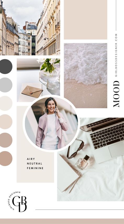 Neutral Inspiration, Website Moodboard, Branding Mood Board Inspiration, Feminine Color Palette, Showit Website Design, Brand Palette, Business Colors, Palette Inspiration, Online Logo Design