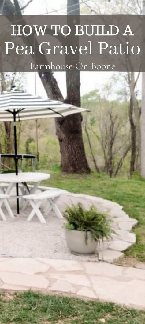 Flagstone And Pea Gravel Patio, Limestone Patio Ideas, Flagstone Patio With Pea Gravel, Inexpensive Patio Ideas, Extending Patio With Pea Gravel, Pea Gravel And Paver Patio Diy, Pea Gravel Patio Ideas, How To Make A Pea Gravel Patio, Pea Gravel Landscaping