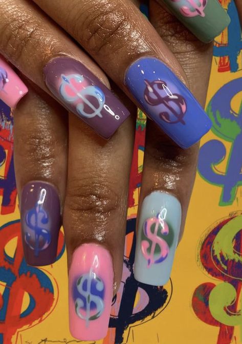 Dollar Sign Nails, Dollar Sign, Forget Me Not, Nail Ideas, Daisy, Nail Art, Instagram Photos, Nails, Instagram