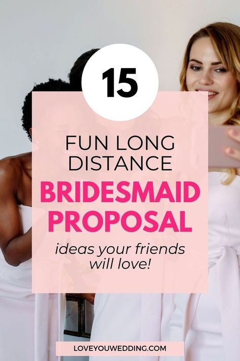 15 Best Ever Long-Distance Bridesmaid Proposal Ideas They’ll Love! In search of great long-distance bridesmaid proposal ideas? Discover our collection of '15 unique, cute, and budget-friendly ways to invite your bridesmaids to be part of your special day!' Click through for a variety of inventive proposals tailored for your long-distance pals. Bridesmaid Proposal Ideas, Wedding Music Playlist, Bridal Parties Colors, How Many Bridesmaids, Creative Proposals, Long Distance Friends, Ways To Propose, Asking Bridesmaids, Bridesmaid Boxes