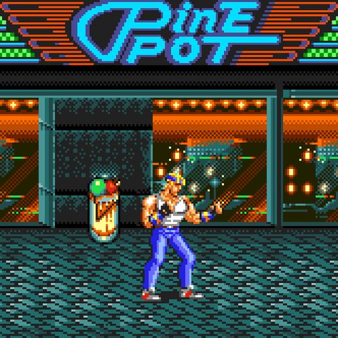 Streets of Rage, Megadrive / Genesis. #Sega #Genesis #MegaDrive #StreetsofRage #retrogaming 90s Gaming, 90s Video Games, Streets Of Rage, Future Retro, Sega Genesis Games, Sci Fi Games, Game Graphics, Childhood Memories 90s, Pixel Art Background