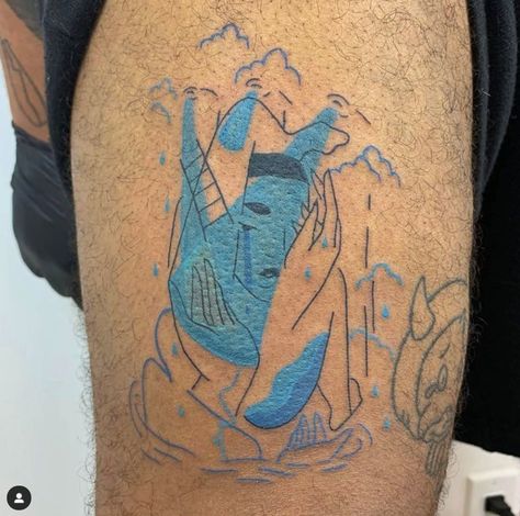 Blue Tattoo Ink On Brown Skin, Green Tattoo Ink On Dark Skin, Blue Tattoos On Brown Skin, Brown Ink Tattoo On Dark Skin, Colour Tattoo Dark Skin, Tattoo Ideas Dark Skin, Blue Tattoo Ideas, Blue Tattoo On Brown Skin, Tattoo On Brown Skin