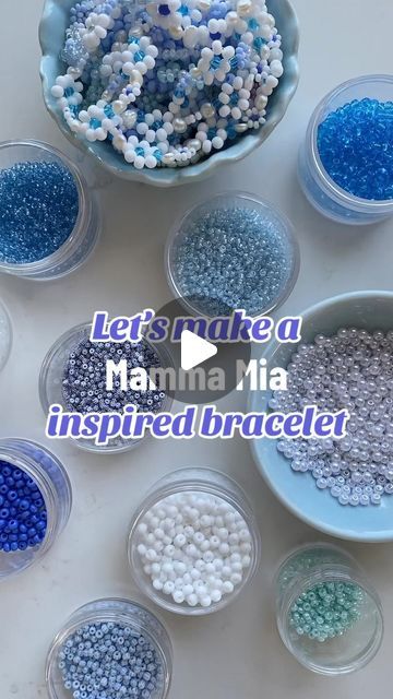 Amalie Iselin Eide on Instagram: "Mamma Mia inspried bracelet🩵 

#mammamia #beadedbracelet #beads" Mamma Mia Bracelets, Mama Mia, Craft Ideas, Beaded Bracelets, Bracelet, Beads, Birthday, 10 Things, On Instagram