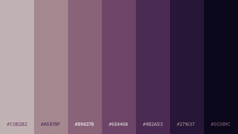 Palitra on Twitter: "Generated color palette #colors #palette… " Color Palette Purple, Purple Colour Palette, Purple Thoughts, Purple Hex, Color Thesaurus, Procreate Palettes, Witchy Bedroom, Spooky Kitchen, Flat Color Palette